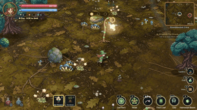 Top-down camera perspective